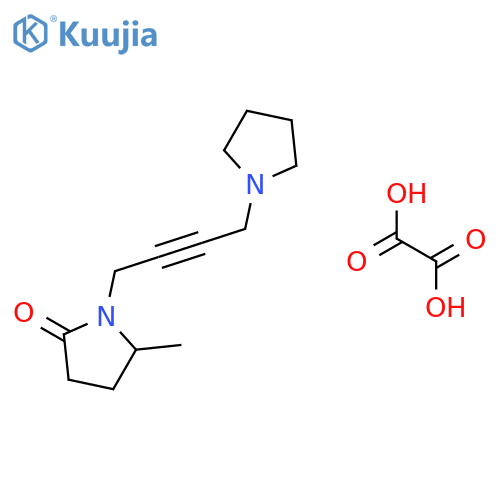(5R)-5-methyl-1-(4-pyrrolidin-1-ylbut-2-yn-1-yl)pyrrolidin-2-one ethanedioate structure