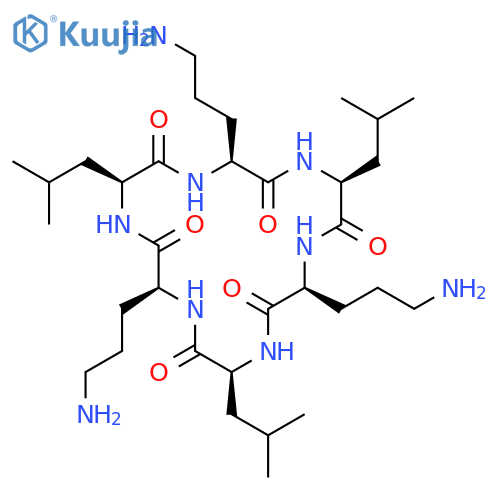 Cyclo(L-leucyl-L-ornithyl-L-leucyl-L-ornithyl-L-leucyl-L-ornithyl) structure