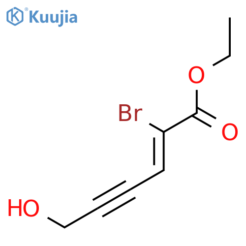 2-Hexen-4-ynoic acid, 2-bromo-6-hydroxy-, ethyl ester structure
