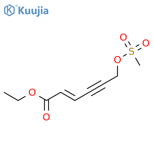 2-Hexen-4-ynoic acid, 6-[(methylsulfonyl)oxy]-, ethyl ester structure