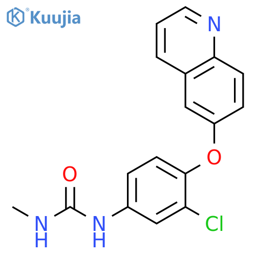 Urea, N-[3-chloro-4-(6-quinolinyloxy)phenyl]-N'-methyl- structure