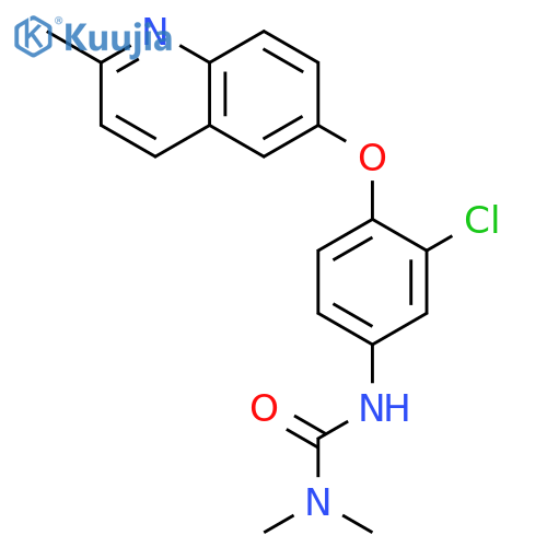 Urea, N'-[3-chloro-4-[(2-methyl-6-quinolinyl)oxy]phenyl]-N,N-dimethyl- structure