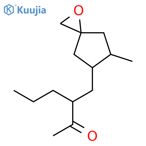 2-Hexanone, 3-[(6-methyl-1-oxaspiro[2.4]hept-5-yl)methyl]- structure
