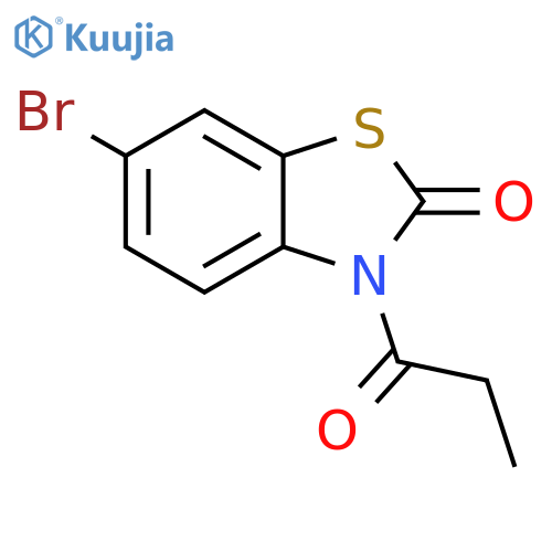 2(3H)-Benzothiazolone, 6-bromo-3-(1-oxopropyl)- structure