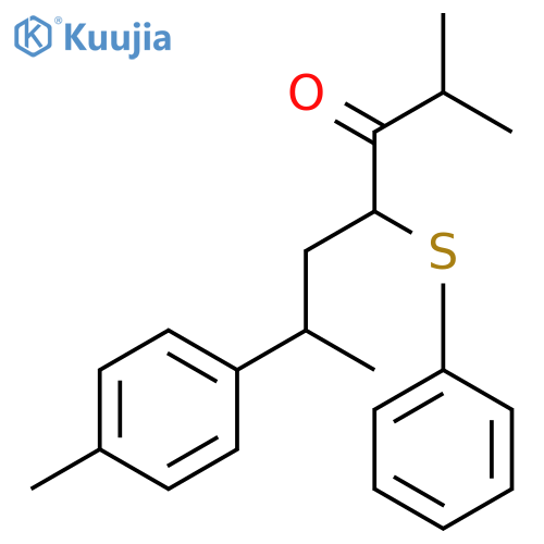 3-Heptanone, 2-methyl-6-(4-methylphenyl)-4-(phenylthio)- structure