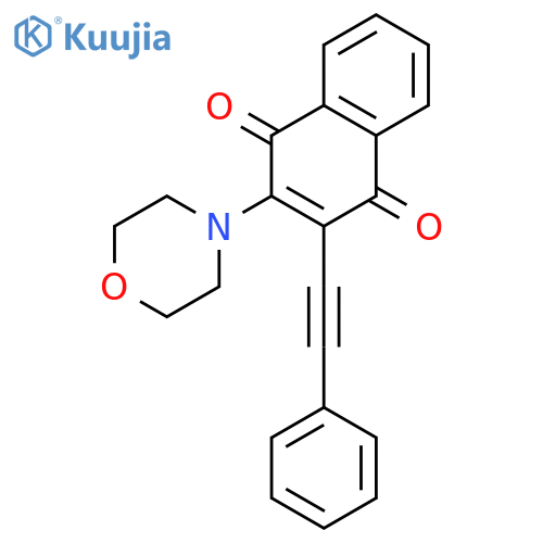 1,4-Naphthalenedione, 2-(4-morpholinyl)-3-(phenylethynyl)- structure