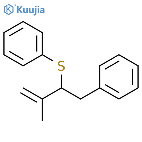 Benzene, [[2-methyl-1-(phenylmethyl)-2-propenyl]thio]- structure