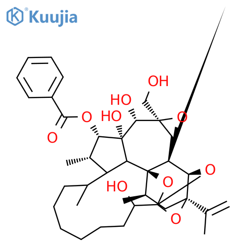 [(1R,2R,4R,5R,6S,7S,9R,10S,11S,12S,13S,15S)-10,11,22-Trihydroxy-9-(hydroxymethyl)-2,13,15-trimethyl-4-prop-1-en-2-yl-8,24,26,27-tetraoxaheptacyclo[12.10.1.14,23.15,23.01,6.07,9.011,25]heptacosan-12-yl] benzoate structure