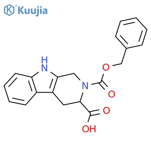2-(benzyloxy)carbonyl-1H,2H,3H,4H,9H-pyrido3,4-bindole-3-carboxylic acid structure