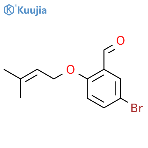 5-bromo-2-(3-methylbut-2-en-1-yl)oxybenzaldehyde structure
