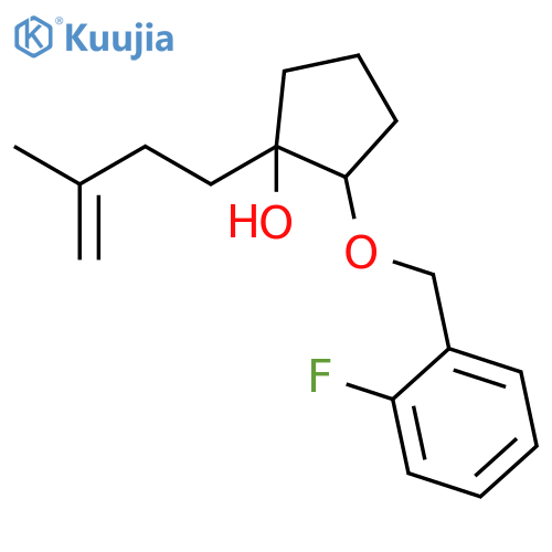 Cyclopentanol, 2-[(2-fluorophenyl)methoxy]-1-(3-methyl-3-butenyl)- structure