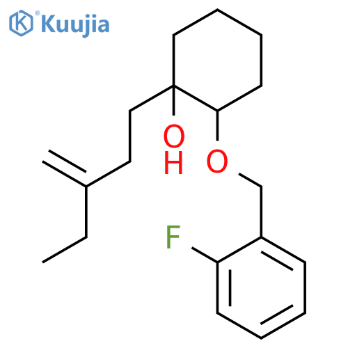 Cyclohexanol, 2-[(2-fluorophenyl)methoxy]-1-(3-methylenepentyl)- structure