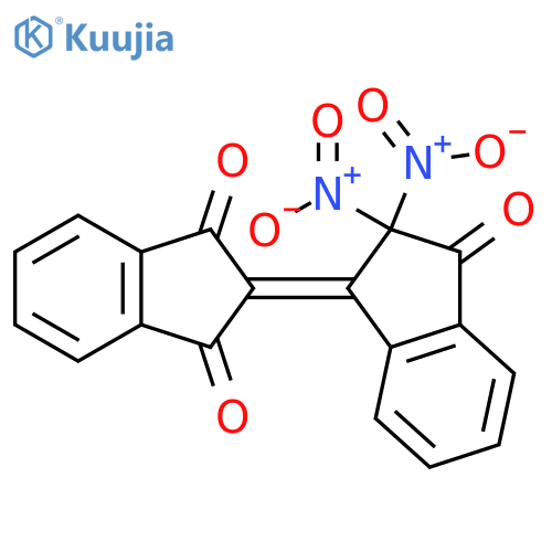 1H-Indene-1,3(2H)-dione, 2-(2,3-dihydro-2,2-dinitro-3-oxo-1H-inden-1-ylidene)- structure