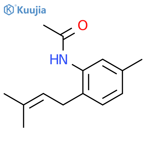 Acetamide, N-[5-methyl-2-(3-methyl-2-butenyl)phenyl]- structure