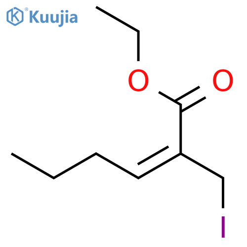 2-Hexenoic acid, 2-(iodomethyl)-, ethyl ester structure