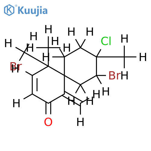 (2S,3S)-2,10-dibromo-3-chlorochamigra-7(14),9-dien-8-one structure