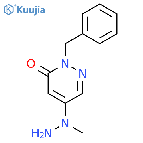 3(2H)-Pyridazinone, 5-(1-methylhydrazino)-2-(phenylmethyl)- structure