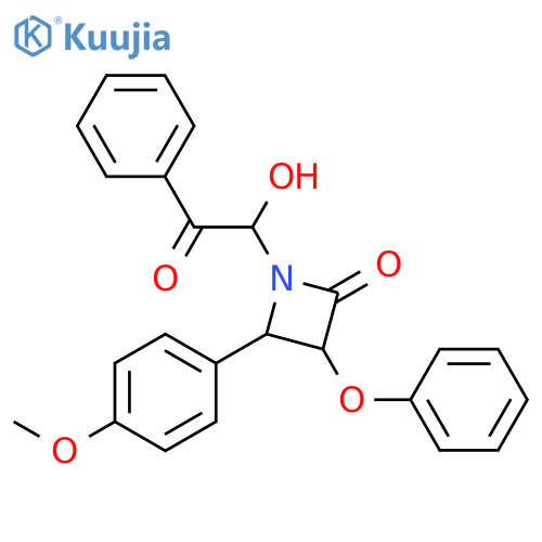 2-Azetidinone,1-(1-hydroxy-2-oxo-2-phenylethyl)-4-(4-methoxyphenyl)-3-phenoxy- structure