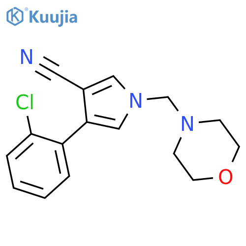 1H-Pyrrole-3-carbonitrile, 4-(2-chlorophenyl)-1-(4-morpholinylmethyl)- structure