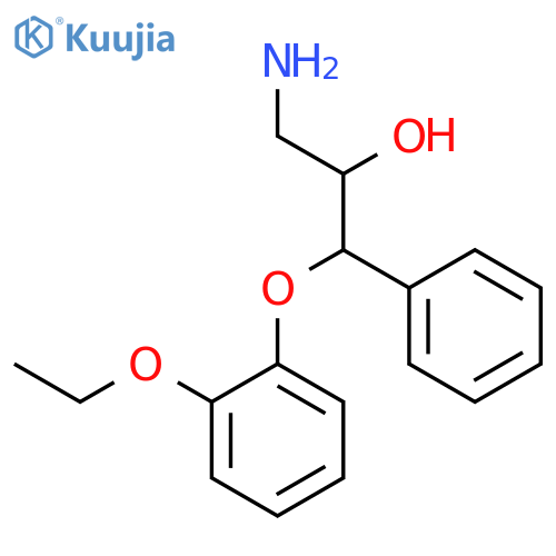 (R*,R*)-3-Amino-1-(2-ethoxyphenoxy)-1-phenylpropan-2-ol structure