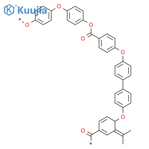 Poly[oxy-1,4-phenyleneoxy-1,4-phenyleneoxycarbonyl-1,4-phenyleneoxy-1,4-phenylene(1-methylethylidene)-1,4-phenyleneoxy-1,4-phenylenecarbonyl] structure