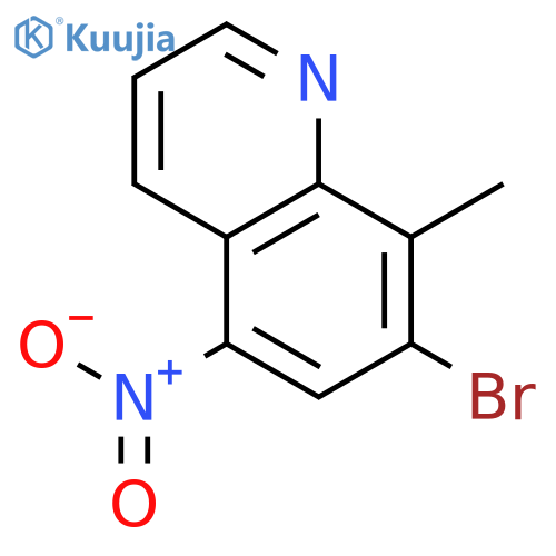 7-bromo-8-methyl-5-nitroquinoline structure