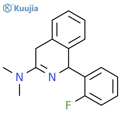 3-Isoquinolinamine, 1-(2-fluorophenyl)-1,4-dihydro-N,N-dimethyl- structure