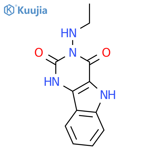 1H-Pyrimido[5,4-b]indole-2,4(3H,5H)-dione, 3-(ethylamino)- structure