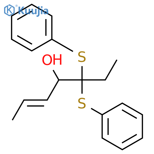 2-Hepten-4-ol, 5,5-bis(phenylthio)- structure