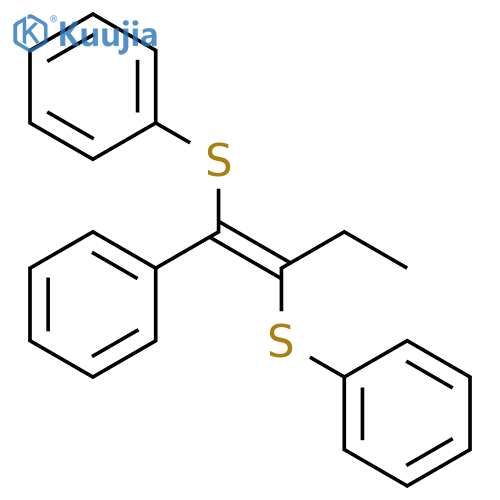 Benzene, 1,1'-[(1-ethyl-2-phenyl-1,2-ethenediyl)bis(thio)]bis- structure