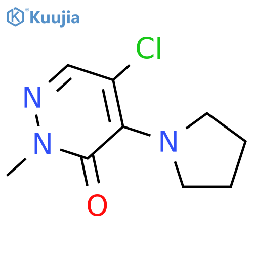 3(2H)-Pyridazinone, 5-chloro-2-methyl-4-(1-pyrrolidinyl)- structure