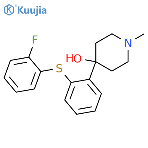 4-Piperidinol, 4-[2-[(2-fluorophenyl)thio]phenyl]-1-methyl- structure
