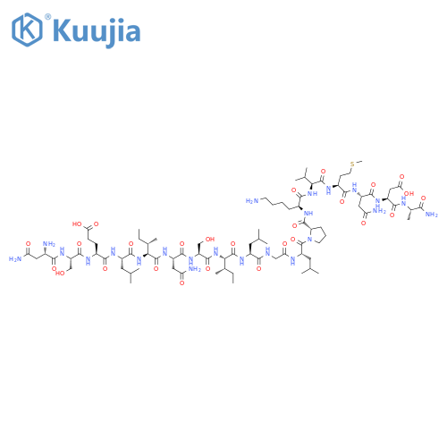 L-Alaninamide, L-asparaginyl-L-seryl-L-α-glutamyl-L-leucyl-L-isoleucyl-L-asparaginyl-L-seryl-L-isoleucyl-L-leucylglycyl-L-leucyl-L-prolyl-L-lysyl-L-valyl-L-methionyl-L-asparaginyl-L-α-aspartyl- structure