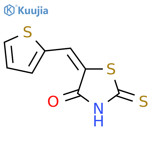 (5E)-2-sulfanylidene-5-(thiophen-2-yl)methylidene-1,3-thiazolidin-4-one structure
