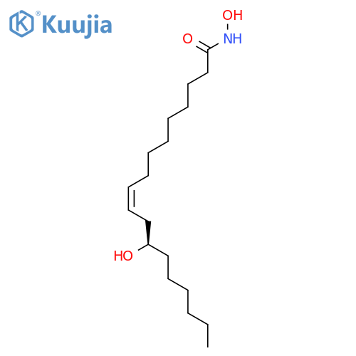 9-Octadecenamide, N,12-dihydroxy-, (9Z,12R)- structure