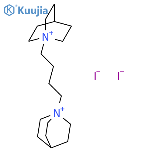 1-Azoniabicyclo[2.2.2]octane, 1,1'-(1,4-butanediyl)bis-, diiodide structure