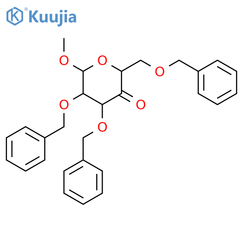 α-D-xylo-Hexopyranosid-4-ulose, methyl 2,3,6-tris-O-(phenylmethyl)- structure