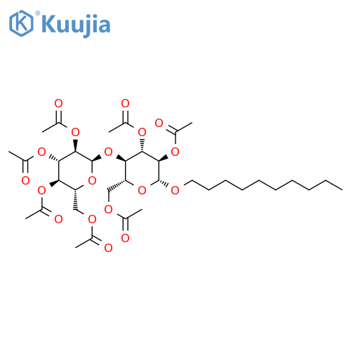 β-D-Glucopyranoside, decyl 4-O-(2,3,4,6-tetra-O-acetyl-α-D-glucopyranosyl)-, 2,3,6-triacetate structure