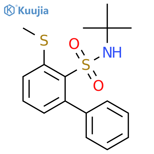 [1,1'-Biphenyl]-2-sulfonamide, N-(1,1-dimethylethyl)-3-(methylthio)- structure