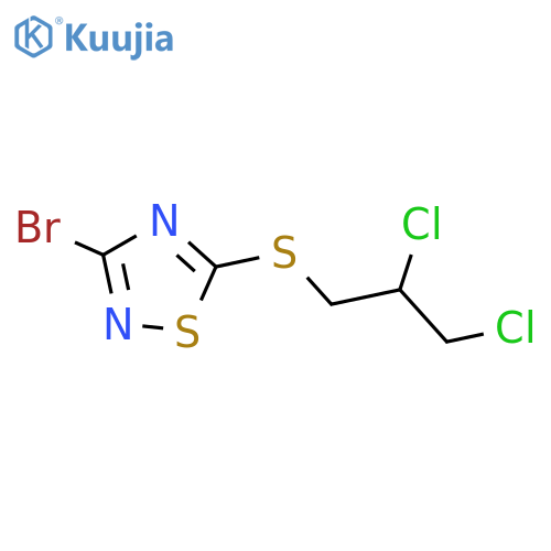 1,2,4-Thiadiazole, 3-bromo-5-[(2,3-dichloropropyl)thio]- structure