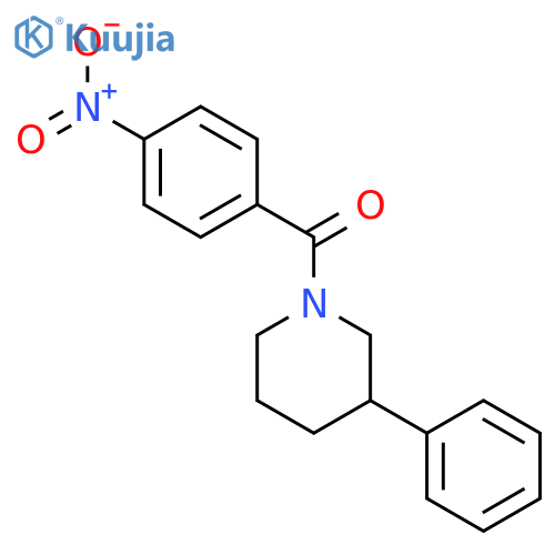 Piperidine, 1-(4-nitrobenzoyl)-3-phenyl- structure
