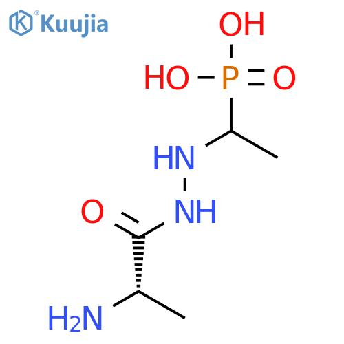 L-Alanine, 2-(1-phosphonoethyl)hydrazide structure