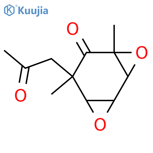 3,8-Dioxatricyclo[5.1.0.02,4]octan-5-one, 4,6-dimethyl-6-(2-oxopropyl)- structure