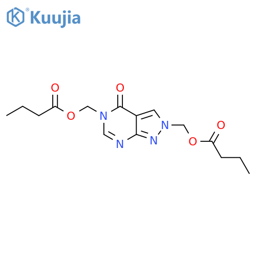 [5-(Butanoyloxymethyl)-4-oxopyrazolo[3,4-d]pyrimidin-2-yl]methyl butanoate structure