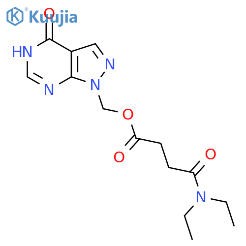 (4-Oxo-5H-pyrazolo[3,4-d]pyrimidin-1-yl)methyl 4-(diethylamino)-4-oxobutanoate structure