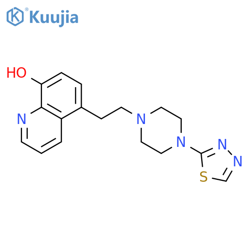 8-Quinolinol, 5-[2-[4-(1,3,4-thiadiazol-2-yl)-1-piperazinyl]ethyl]- structure