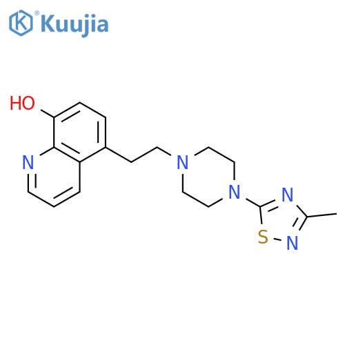 8-Quinolinol, 5-[2-[4-(3-methyl-1,2,4-thiadiazol-5-yl)-1-piperazinyl]ethyl]- structure
