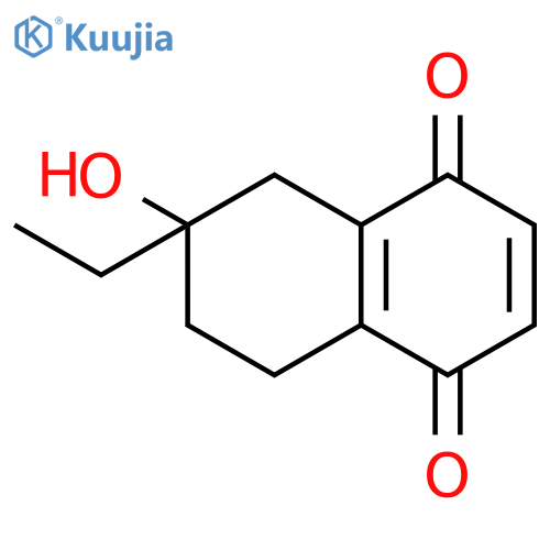1,4-Naphthalenedione, 6-ethyl-5,6,7,8-tetrahydro-6-hydroxy- structure