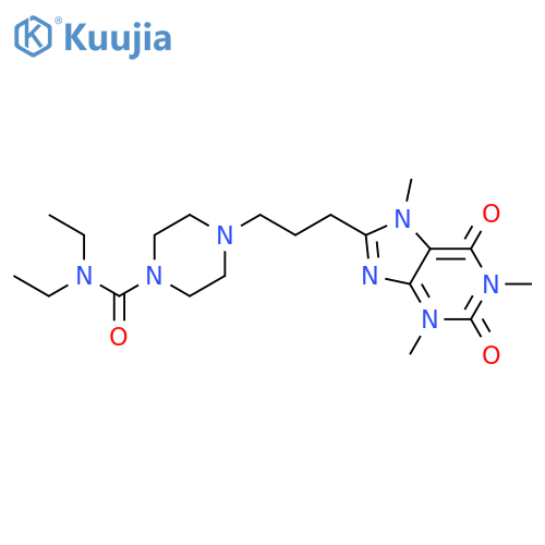 1-Piperazinecarboxamide,N,N-diethyl-4-[3-(2,3,6,7-tetrahydro-1,3,7-trimethyl-2,6-dioxo-1H-purin-8-yl)propyl]- structure