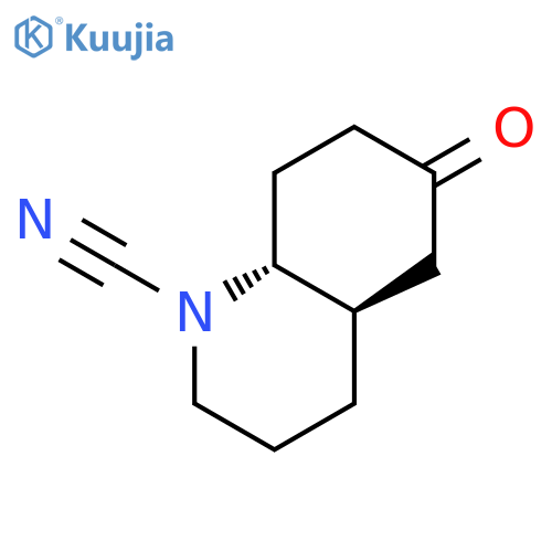 1(2H)-Quinolinecarbonitrile, octahydro-6-oxo-, trans-(-)- structure